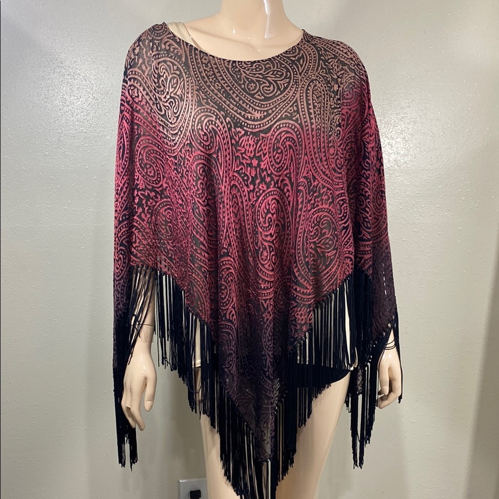 poncho with fringe